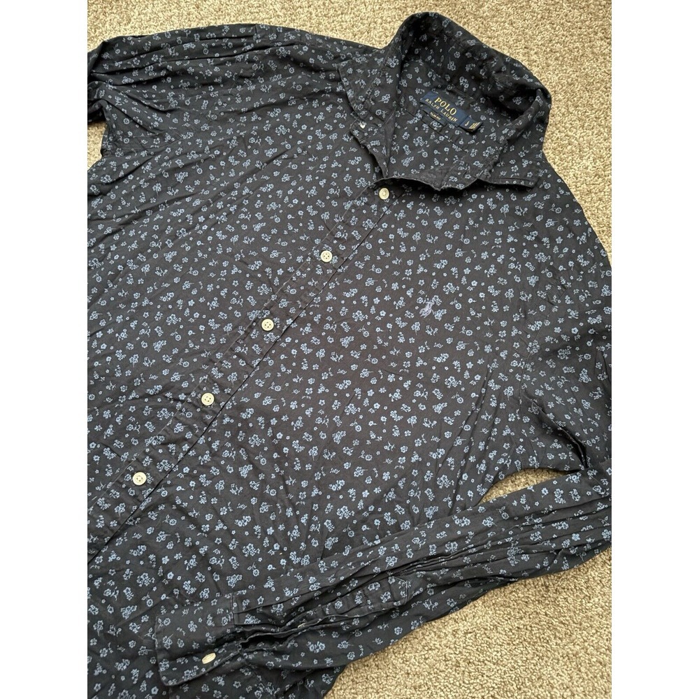 Polo Ralph‎ Lauren Men's Large Slim Fit Shirt Button Up All Over Floral